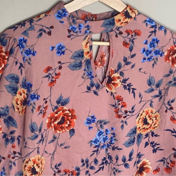 Iris Women’s Floral Long Sleeve Bell Sleeve Blouse Size Medium - Picture 11 of 16